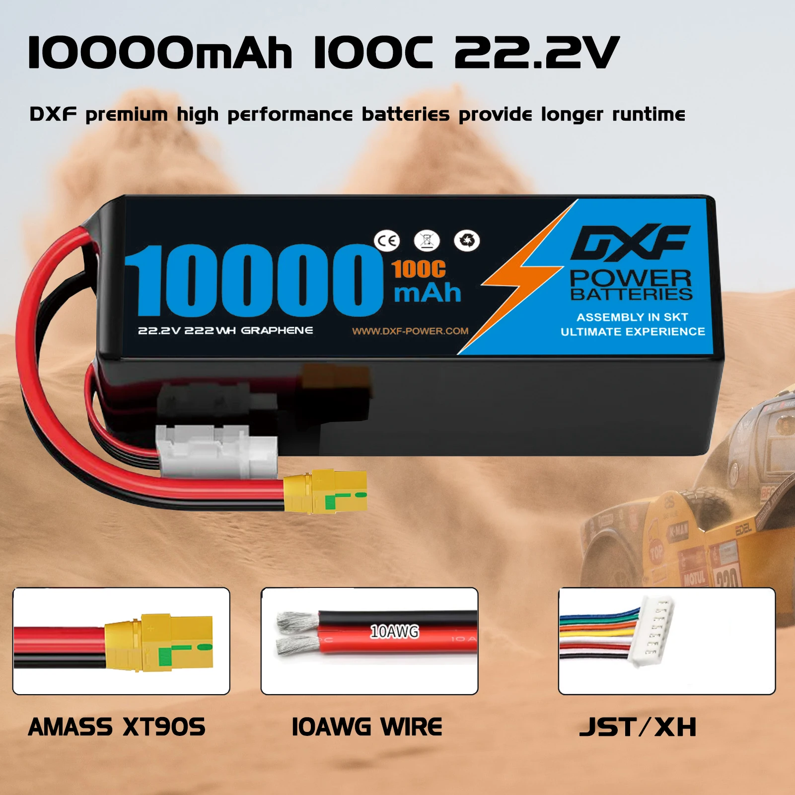 Batería Lipo DXF 6S 22.2V 100C - 6S Lipo Battery 22.2V 5000Mah reseña y precio